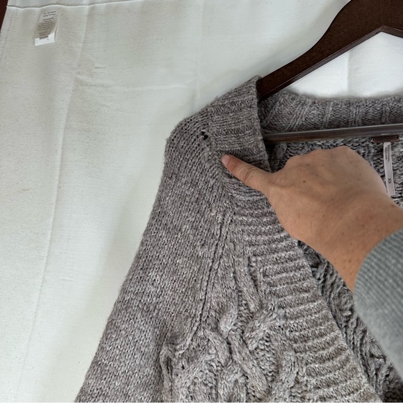 Free People Gray Cable Knit Cardigan - Picture 7 of 16